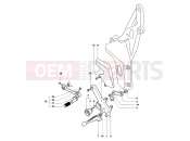 Footrest Assembly Left - MV Agusta 2006-2007 F4 1000R