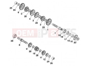 TRANSMISSION I - MAIN SHAFT - KTM 65 SX (600106) [EU] 2000