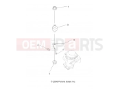 POLARIS TRAIL BOSS 330 (A12EA32AA) ENGINE | ENGINE, CARBURETOR BRACKET - A12EA32AA (49ATVCARBBRKT08TB)