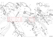 DUCATI Hypermotard HANDLEBAR AND CONTROLS [MOD:HYM;XST:AUS,EUR,FRA,JAP,TWN]