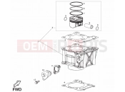 Cylinder - Piston - Derbi Terra 125 2013