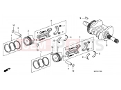 E-17 CRANKSHAFT/PISTON - Honda FJS400D7 ED SILVER WING 400 2007