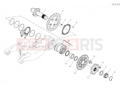 DUCATI 2021 Panigale V2 REAR WHEEL SPINDLE [MOD:PANV2]