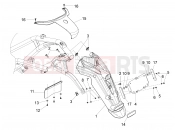 Rear cover - Splash guard - Piaggio BV 350 IE ABS (USA / CA) 2021
