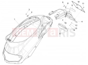 Rear cover - Splash guard - Piaggio Liberty 50 Corporate 2021