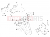 PIAGGIO MP3 400 Rear cover - Splash guard