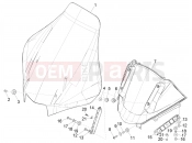 PIAGGIO MP3 500 Sport Advanced Windshield - Glass