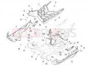 PIAGGIO Piaggio 1 Motorcycle Central cover - Footrests