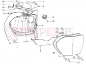 PIAGGIO Zip 100 4T (APAC) Front glove-box - Knee-guard panel