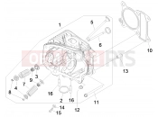 Cylinder head unit - Valve - Piaggio Zip 100 4T (APAC) 2012