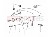 Triumph 2000 SPEED TRIPLE 885cc\955cc (EFI) > 141871 Front Mudguard US,CA,SG Only
