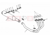 Triumph 2000 SPEED TRIPLE 885cc\955cc (EFI) > 141871 Exhaust System 885cc Engine