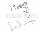 TRIUMPH SPEED TRIPLE 210445 > 461331 Gear Selector Drum 340170