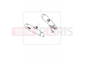 Triumph 2021 STREET TWIN Silencer Pair, Hom, Black
