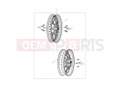 Triumph 2021 BONNEVILLE T120 Wheels Kit, Black - > 829121