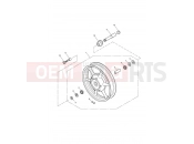 TRIUMPH AMERICA CARBS Front Wheel 281466-F2