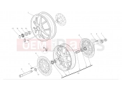 DUCATI 2009 Monster 1100 Front and rear wheels