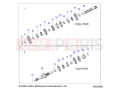 INDIAN 2022 SPRINGFIELD 111 (R01) (N22THAAA) DRIVE TRAIN » DRIVE TRAIN, INPUT/OUTPUT SHAFT ASM. - ALL OPTIONS (200958C)