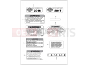 Harley-Davidson 2017 CVO/CUSTOM CVO LIMITED  - FLHTKSE LABELS