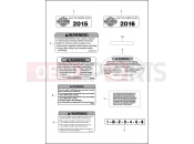 Harley-Davidson 2016 CVO/CUSTOM CVO LIMITED  - FLHTKSE LABELS