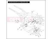 HARLEY-DAVIDSON DYNA SUPER GLIDE CUSTOM  - FXDC ENGINE MOUNTS & STABILIZER LINK