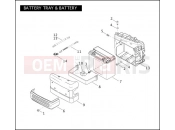 Harley-Davidson 2010 DYNA DYNA FAT BOB  - FXDF BATTERY TRAY & BATTERY