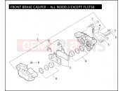 Harley-Davidson 2010 SOFTAIL FAT BOY  - FLSTF FRONT BRAKE CALIPER - ALL MODELS EXCEPT FLSTSB