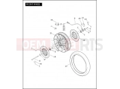 FRONT WHEEL - Harley-Davidson CVO ULTRA CLASSIC - FLHTCUSE4 2009