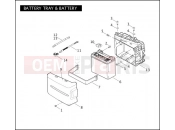 Harley-Davidson 2009 CVO/CUSTOM CVO FAT BOB  - FXDFSE BATTERY TRAY & BATTERY