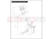 Harley-Davidson 2009 CVO/CUSTOM CVO SOFTAIL SPRINGER  - FXSTSSE3 PISTONS & FLYWHEEL ASSEMBLY
