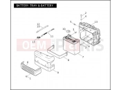 Harley-Davidson 2009 DYNA DYNA STREET BOB  - FXDB BATTERY TRAY & BATTERY