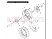 Harley-Davidson 2009 DYNA DYNA STREET BOB  - FXDB REAR WHEEL - CAST & SLOTTED