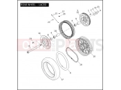 Harley-Davidson 2009 DYNA DYNA SUPER GLIDE CUSTOM  - FXDC REAR WHEEL - LACED