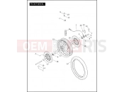 FRONT WHEEL - Harley-Davidson CVO ULTRA CLASSIC - FLHTCUSE3 2008