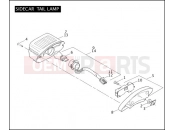 Harley-Davidson 2008 SIDECAR FLHX SIDECAR  - SIDECAR FOR FLHX SIDECAR TAIL LAMP
