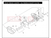 HARLEY-DAVIDSON NIGHT TRAIN  - FXSTB FRONT BRAKE CALIPER - ALL MODELS EXCEPT FLSTSB