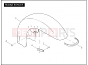 Harley-Davidson 2007 CVO/CUSTOM CVO ULTRA CLASSIC  - FLHTCUSE2 FRONT FENDER