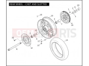 Harley-Davidson 2007 DYNA DYNA STREET BOB  - FXDB REAR WHEEL - CAST