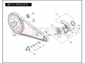 Harley-Davidson 2006 VRSC VRSCA V-ROD  - VRSCA 105 BELT & SPROCKETS