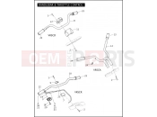 Harley-Davidson 2006 VRSC VRSCA V-ROD  - VRSCA 105 HANDLEBAR & THROTTLE CONTROL