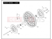 HARLEY-DAVIDSON DYNA SUPER GLIDE  - FXD FRONT WHEEL - CAST