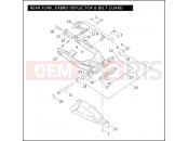 HARLEY-DAVIDSON DYNA SUPER GLIDE  - FXDI REAR FORK, DEBRIS DEFLECTOR & BELT GUARD