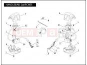 Harley-Davidson 2005 SOFTAIL NIGHT TRAIN  - FXSTB HANDLEBAR SWITCHES
