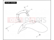 Harley-Davidson 2005 VRSC VRSCB V-ROD 98  - VRSCB 98 FRONT FENDER