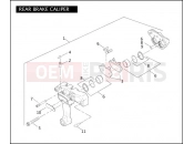 HARLEY-DAVIDSON DYNA SUPER GLIDE  - FXD REAR BRAKE CALIPER