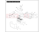 Harley-Davidson 2004 DYNA DYNA SUPER GLIDE  - FXDI BATTERY TRAY & BATTERY