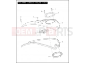 Harley-Davidson 2004 DYNA DYNA WIDE GLIDE  - FXDWG FUEL TANK CONSOLE - FXD/I & FXDX/I