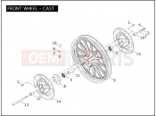 HARLEY-DAVIDSON DYNA WIDE GLIDE  - FXDWGI FRONT WHEEL - CAST
