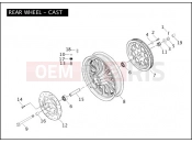 HARLEY-DAVIDSON DYNA WIDE GLIDE  - FXDWGI REAR WHEEL - CAST