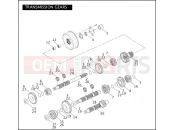 HARLEY-DAVIDSON DYNA WIDE GLIDE  - FXDWGI TRANSMISSION GEARS